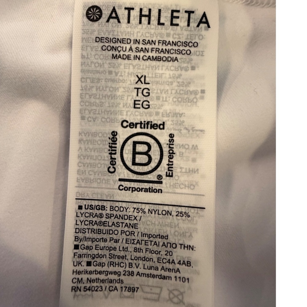 Athleta Salutation Stash 14.5 Skort White Powervita Tennis Golf Skirt XL New - Picture 4 of 11